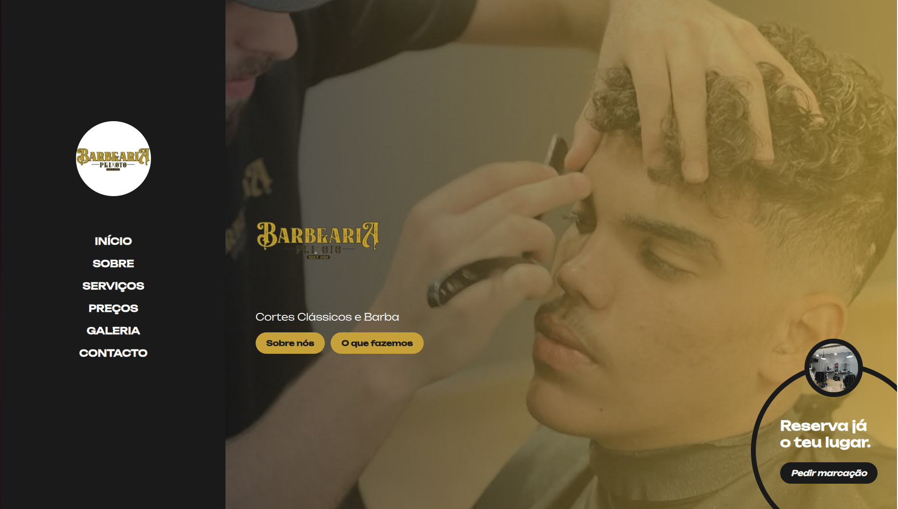 Barbershop website demo - style 1
