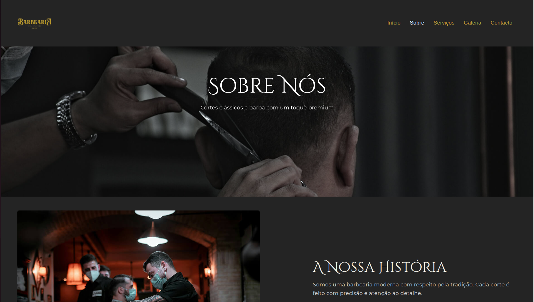 Barbershop website demo - style 3